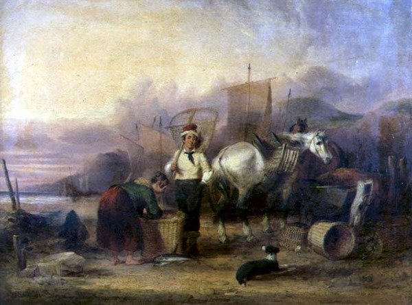 Fisherfolk na Praia de William Snr. Shayer