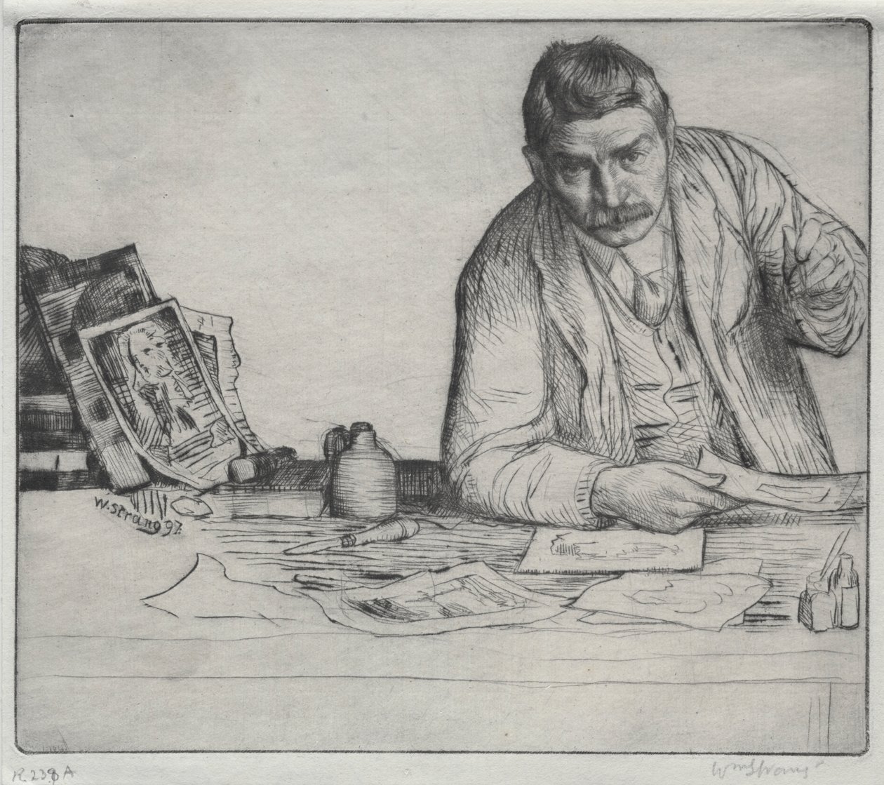 Auto-retrato - "O Etcher" de William Strang