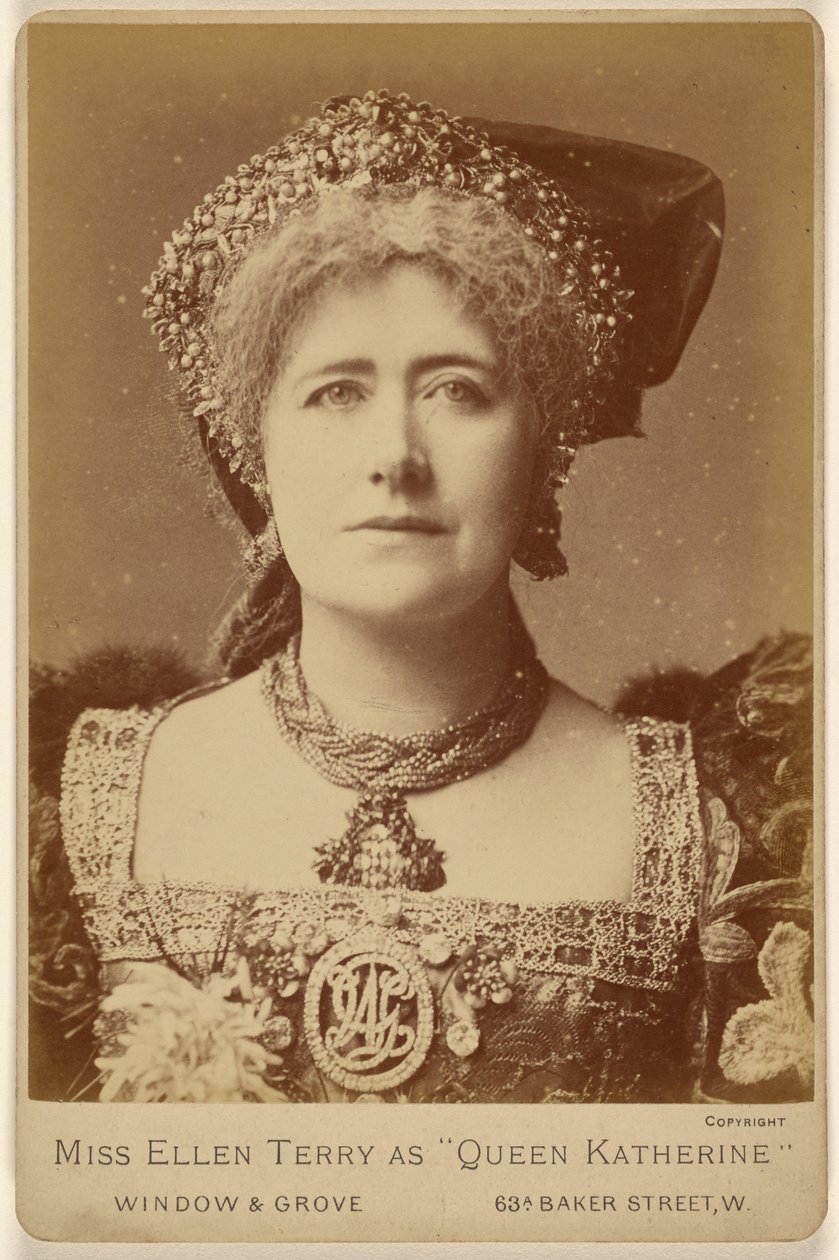 Miss Ellen Terry como "Rainha Catarina" de Window and Grove