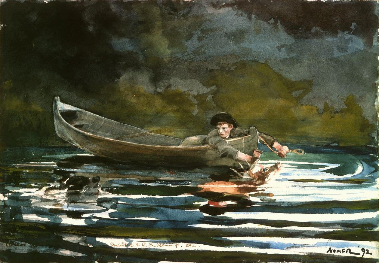 Cão e Caçador de Winslow Homer