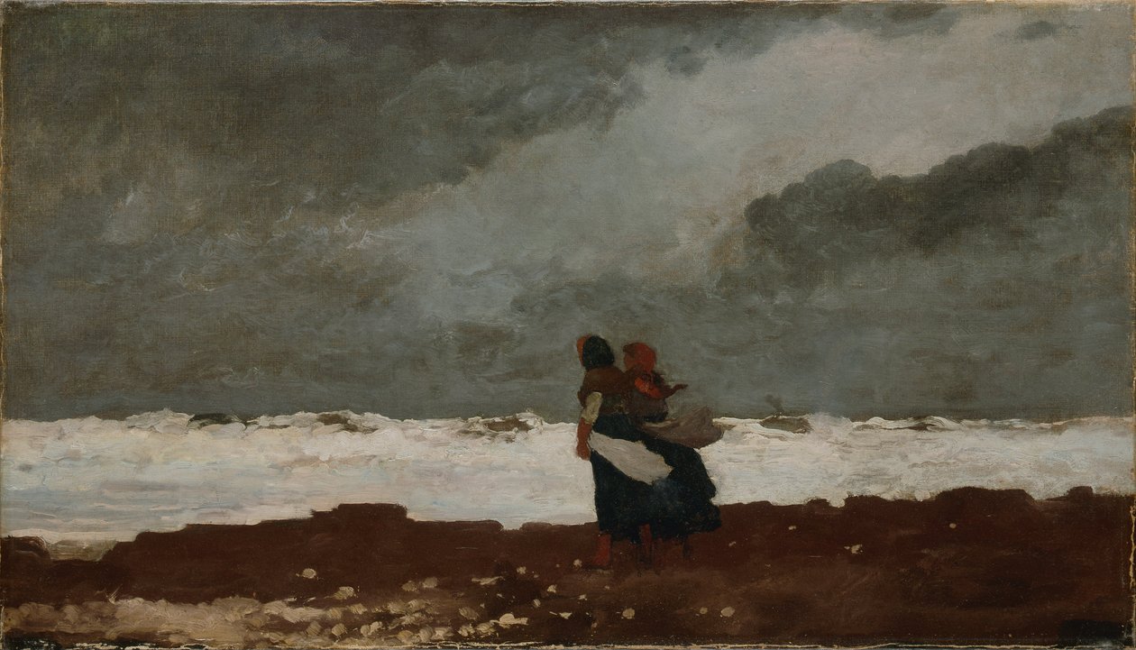 Duas figuras pelo mar de Winslow Homer