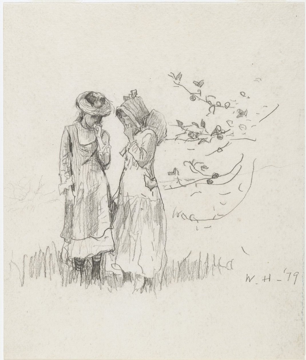 Duas meninas no campo de Winslow Homer