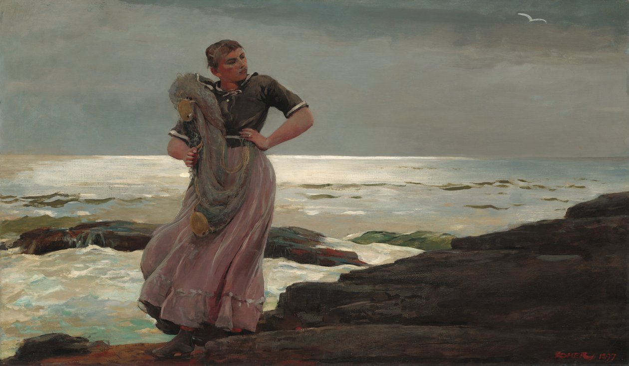 A Light on the Sea, 1897. de Winslow Homer