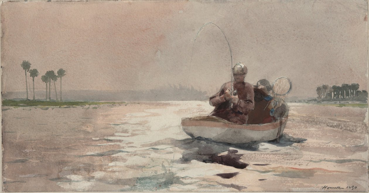 Pesca do robalo - Flórida de Winslow Homer