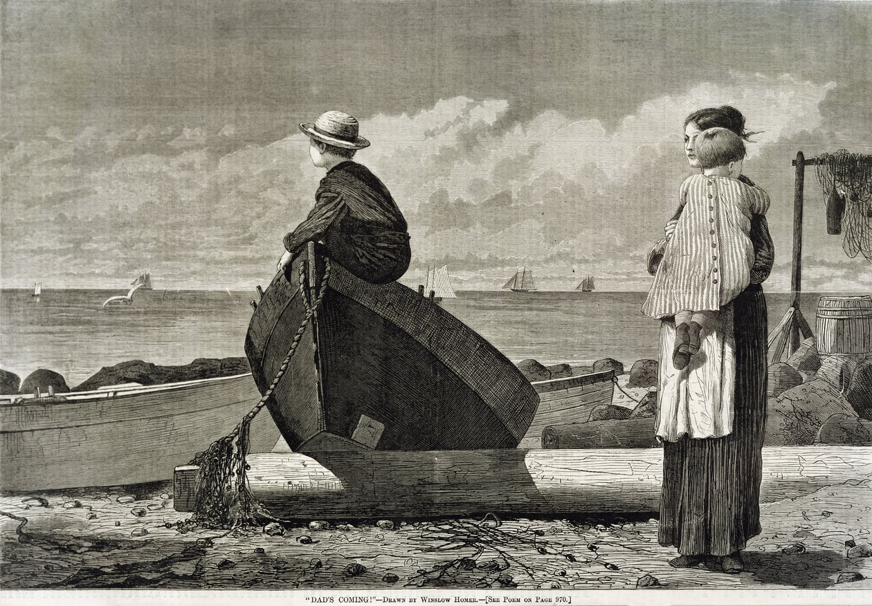 O pai está a chegar de Winslow Homer
