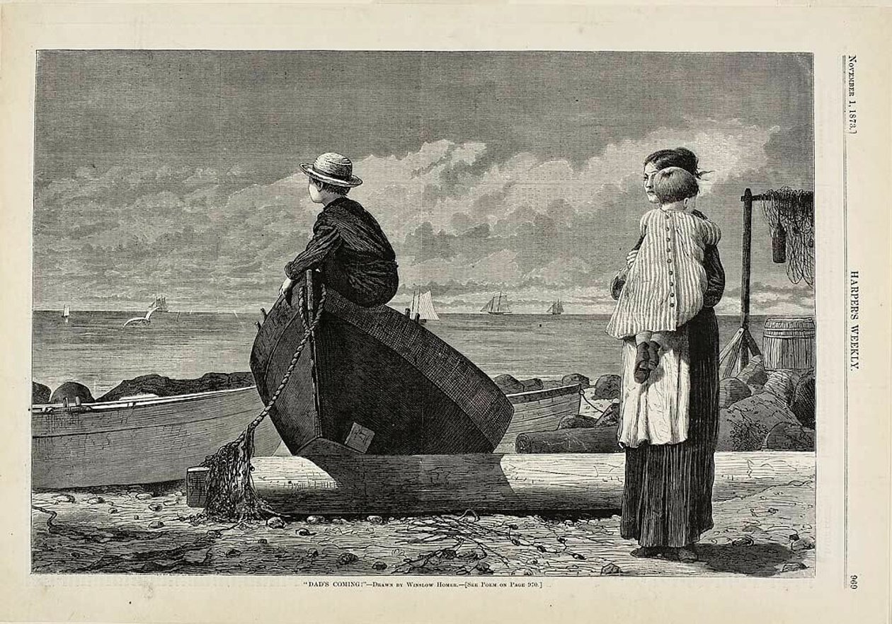 "O pai está a chegar!" de Winslow Homer