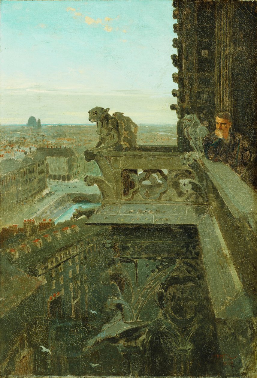 Gárgulas em Notre Dame, 1867 de Winslow Homer