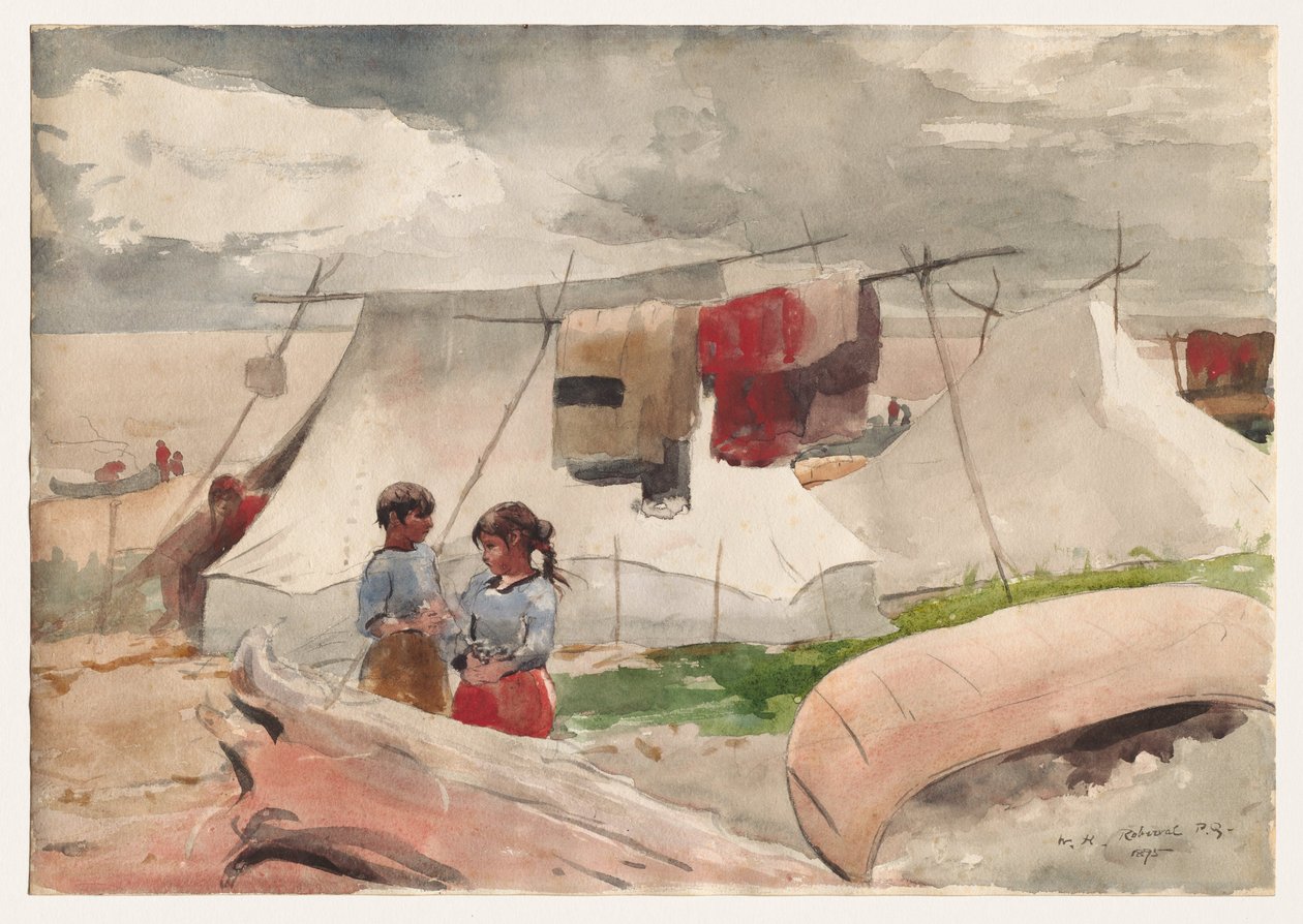 Indian Camp, Roberval, P.Q. de Winslow Homer