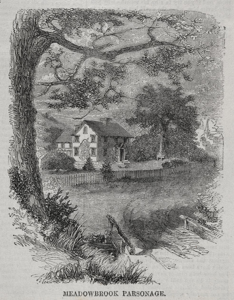 Meadowbrook Parsonage, 1860. de Winslow Homer