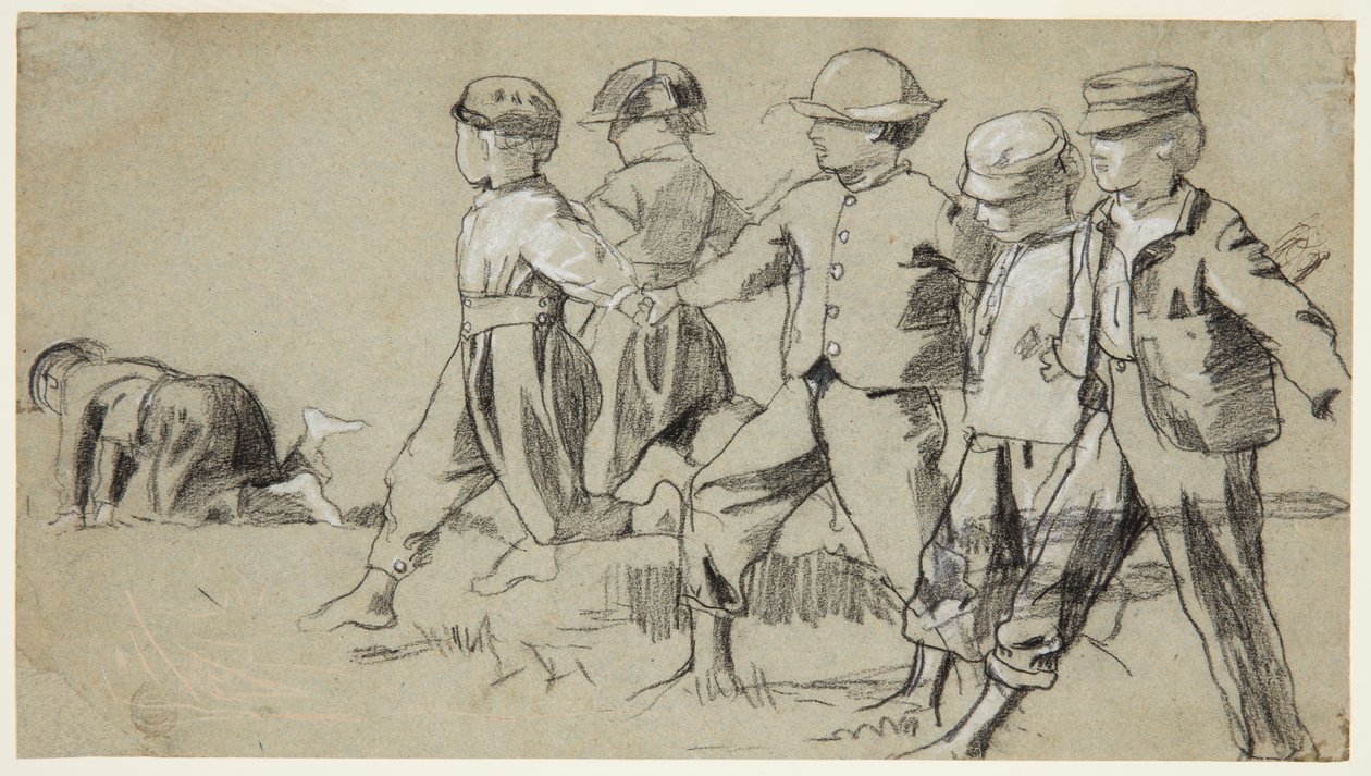 Estudo para "Snap the Whip" de Winslow Homer