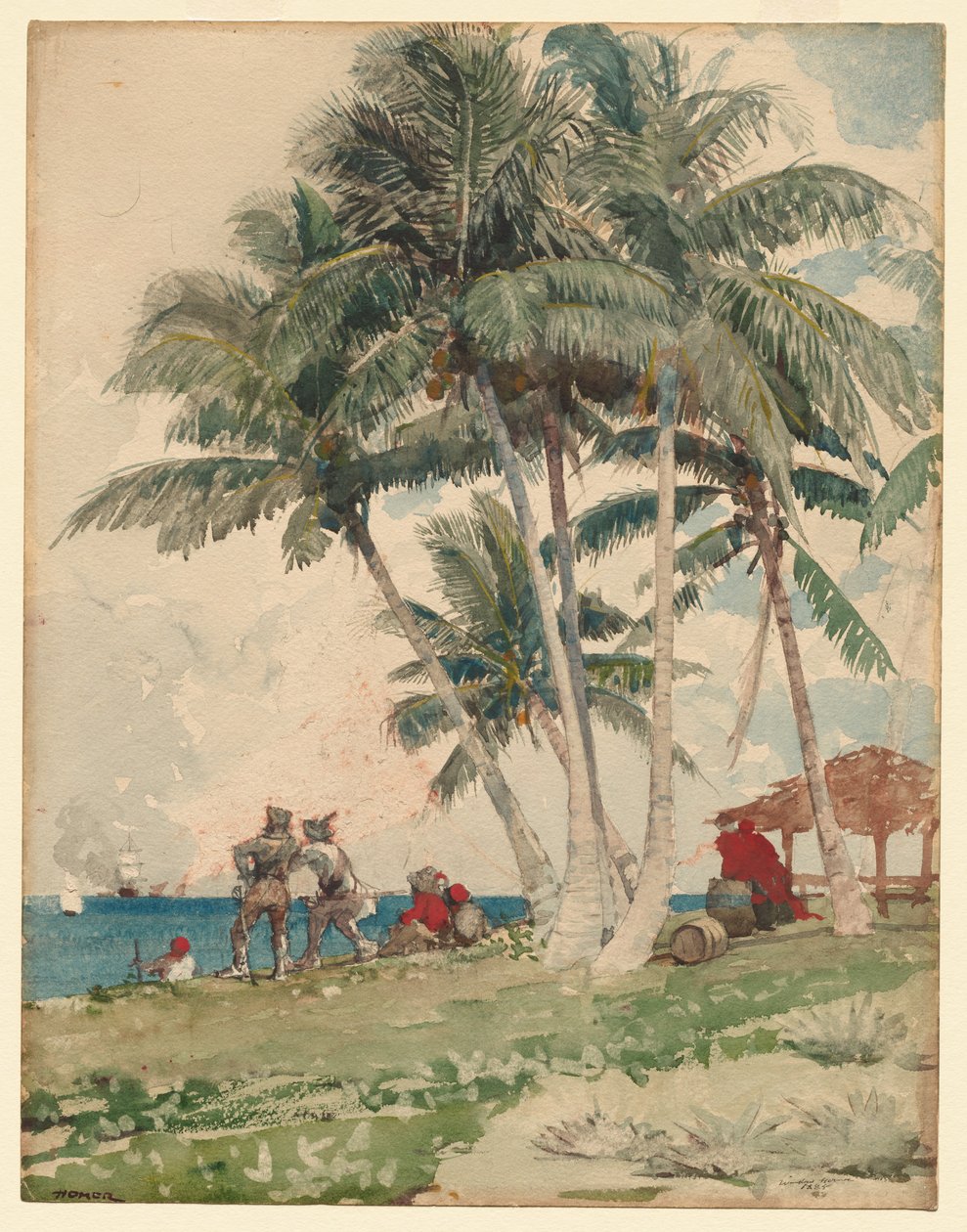 Os Bucaneiros, 1885. de Winslow Homer