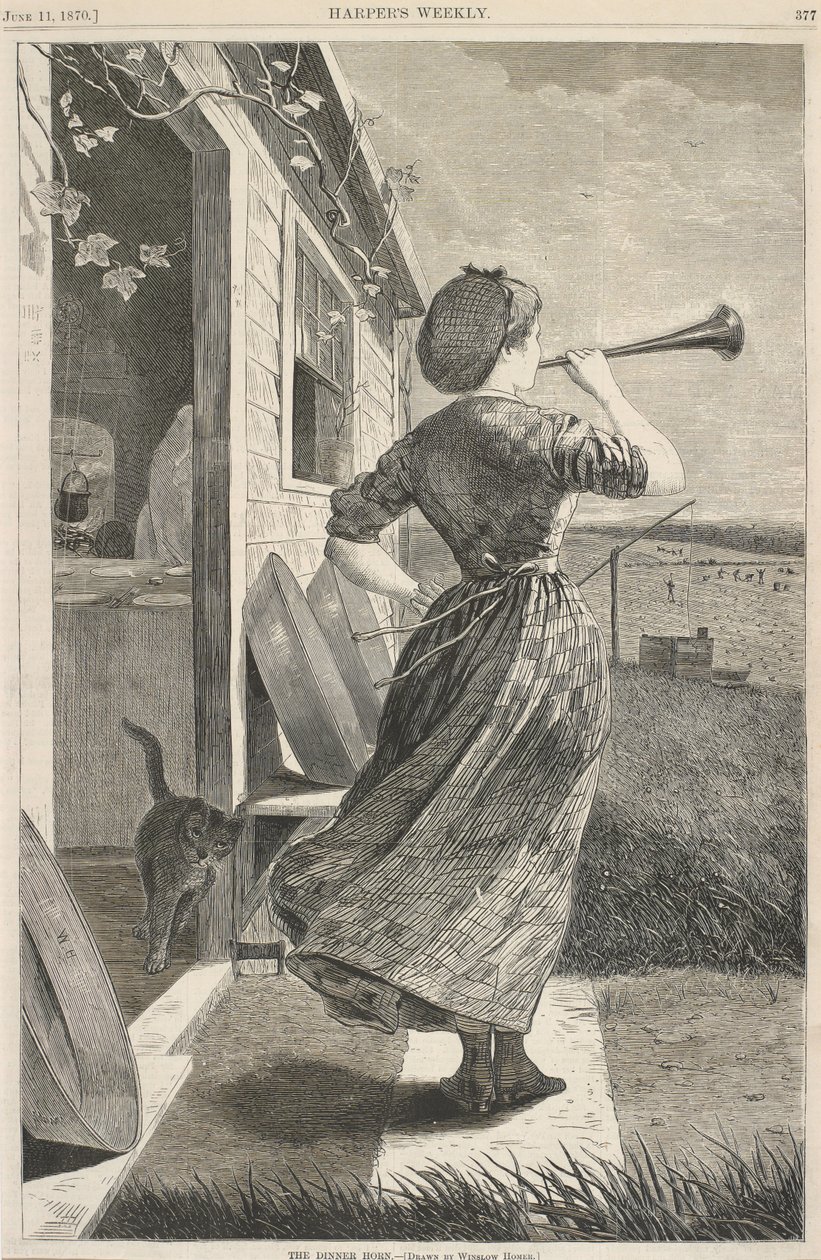 The Dinner Horn, 11 de junho de Winslow Homer