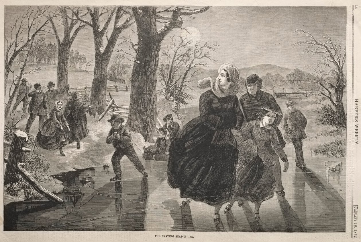 A época de patinagem - 1862 de Winslow Homer