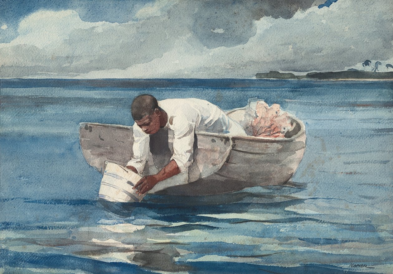 O ventilador de água, 1898-99 de Winslow Homer