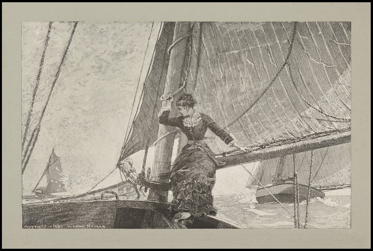 Garota do Iatismo, 1880 de Winslow Homer