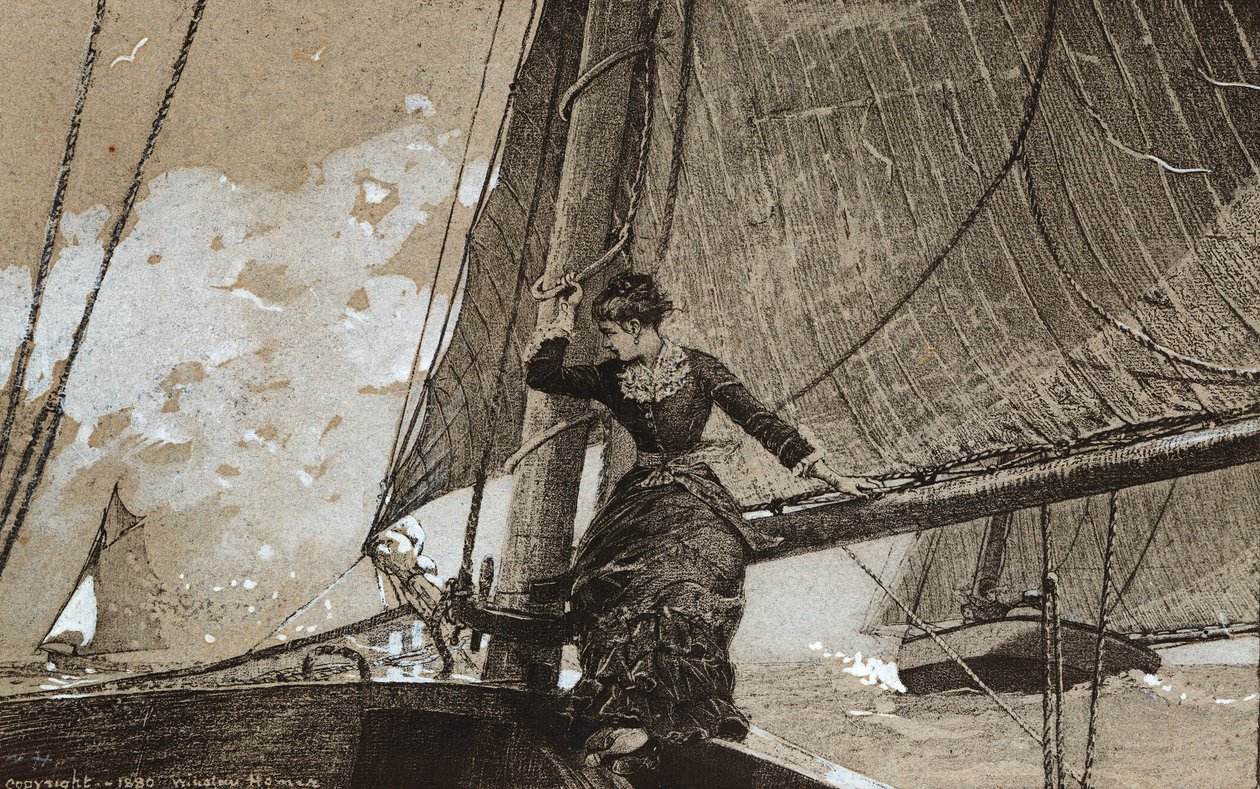 Garota do Iatismo, 1880 de Winslow Homer