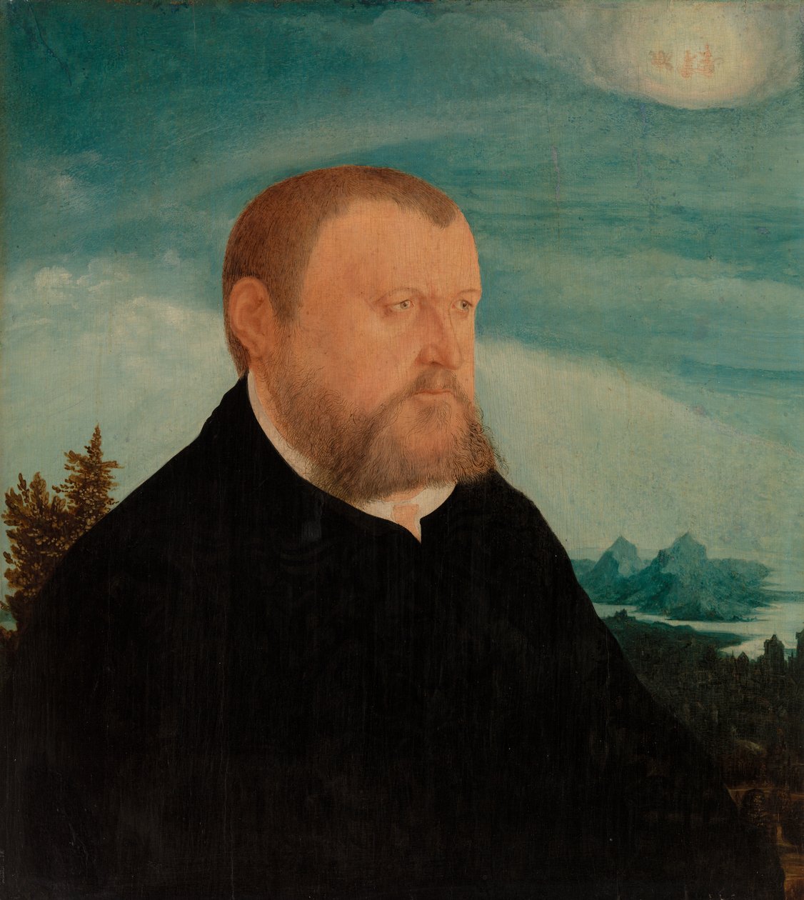 Retrato de um homem de Wolf Huber
