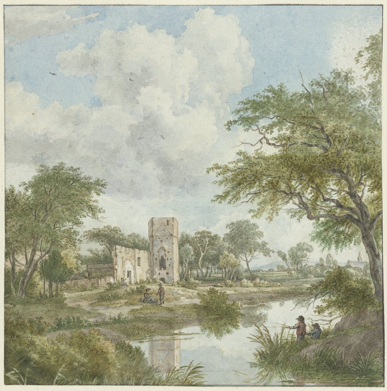 Paisagem com ruínas do castelo de Wybrand Hendriks