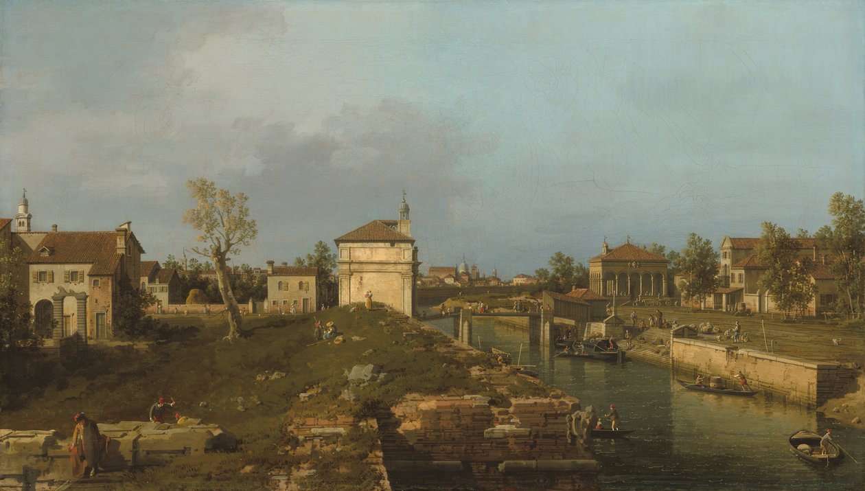 A Porta Portello, Pádua de Canaletto