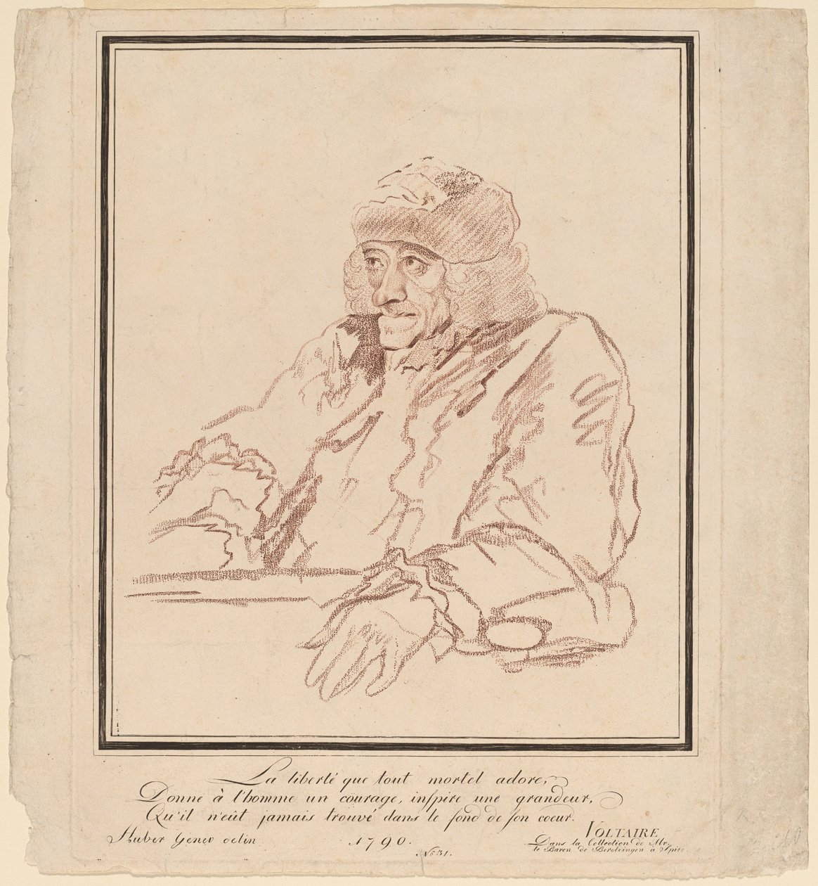 Voltaire de after Jean Huber