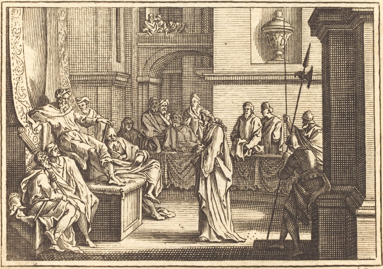 Cristo antes de Herodes de after Sébastien Le Clerc I