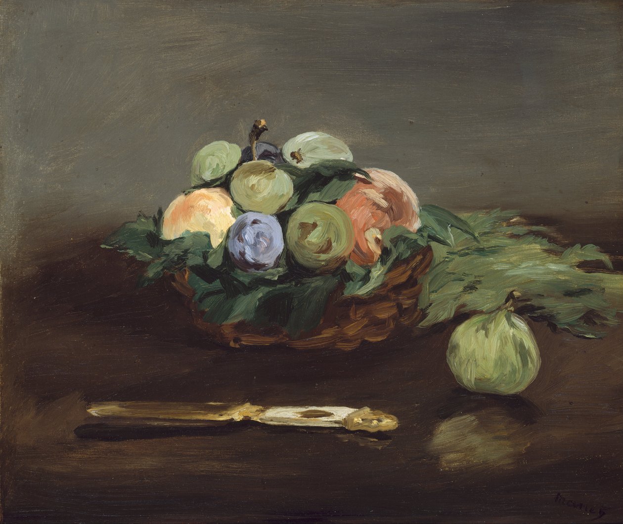 Cesta de frutas de Édouard Manet