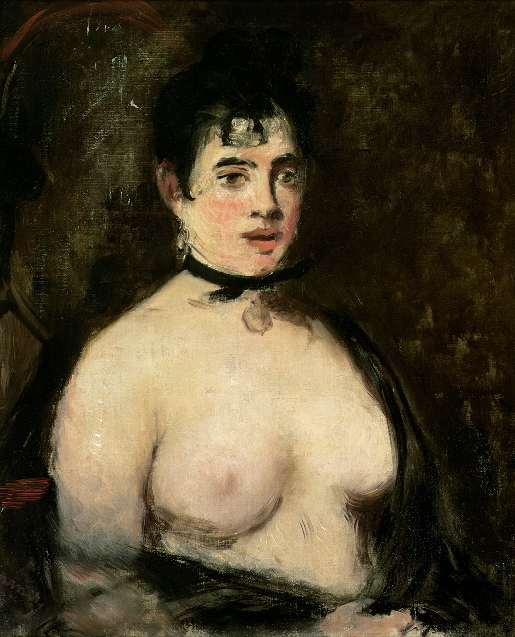 Morena com seios nus de Édouard Manet