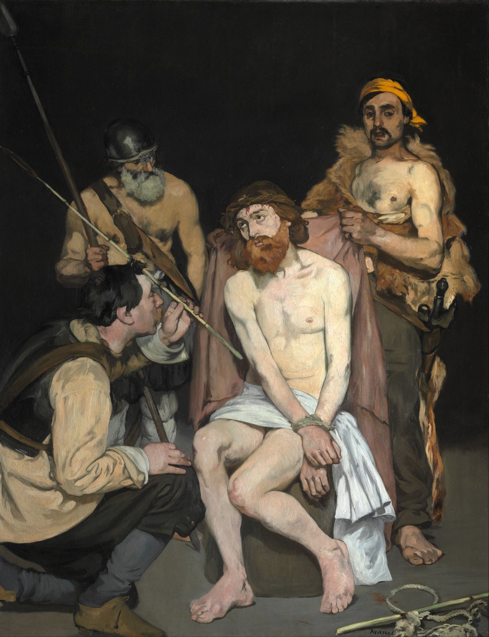 Jesus zombou dos soldados de Édouard Manet