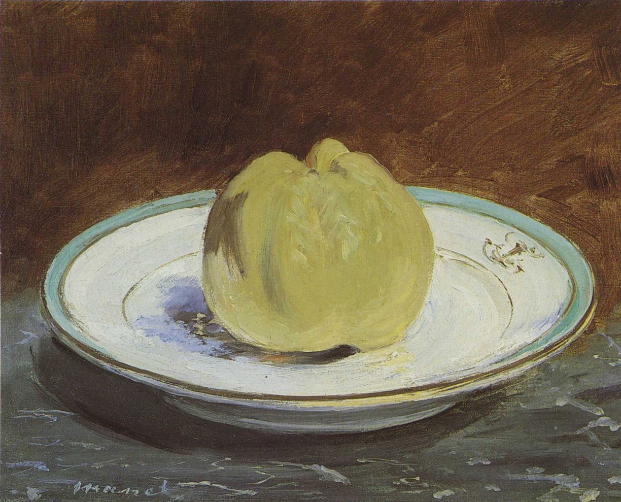 Maçã em uma placa de Édouard Manet
