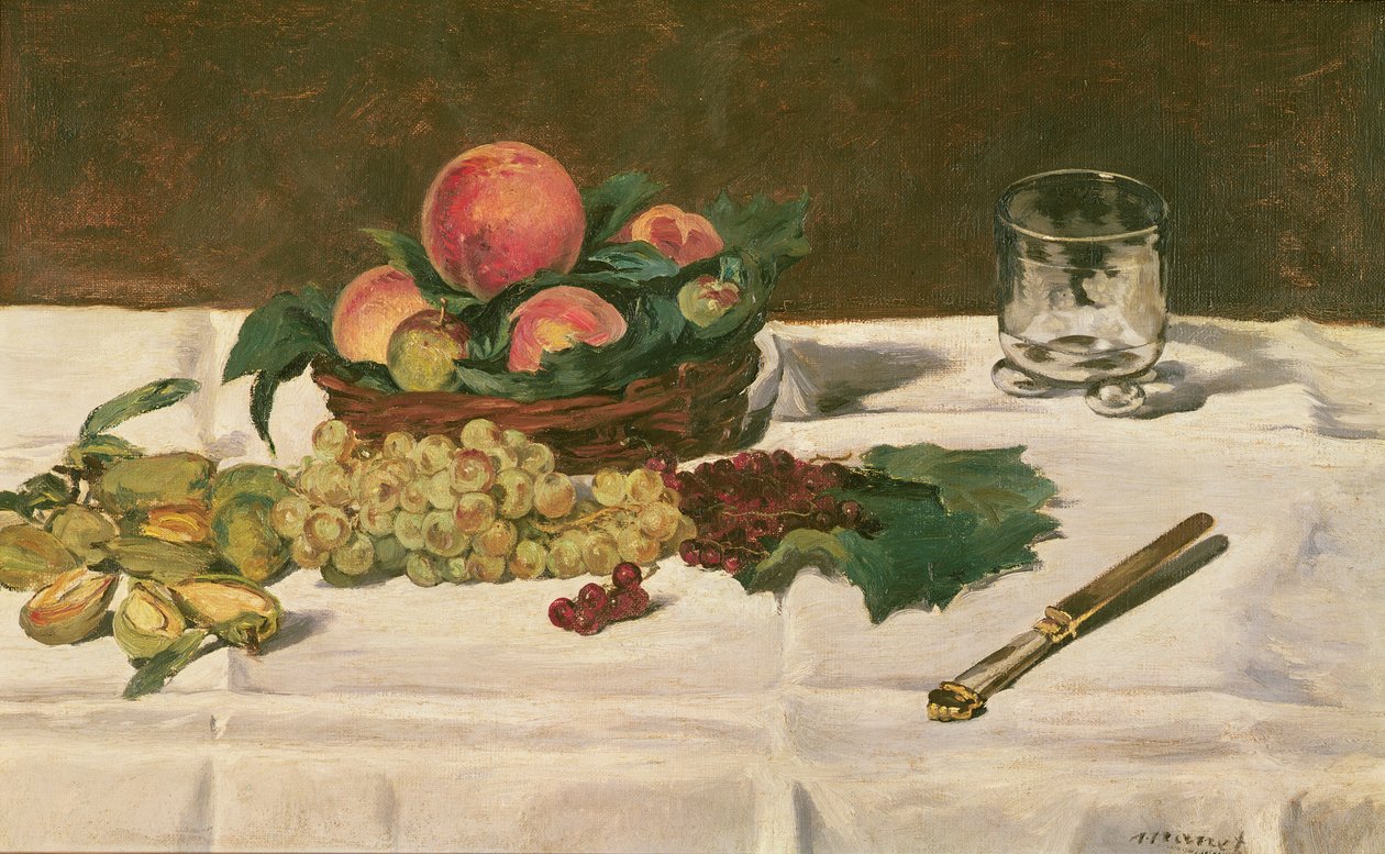 Ainda vida: fruta em uma tabela, 1864 de Édouard Manet