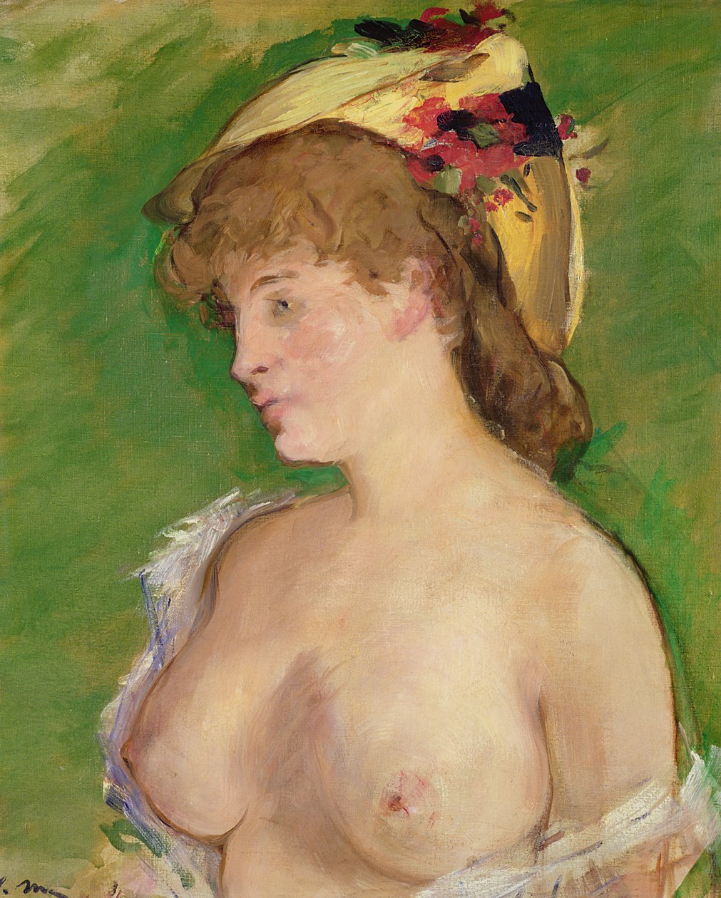 A loira com seios nus, 1878 de Édouard Manet