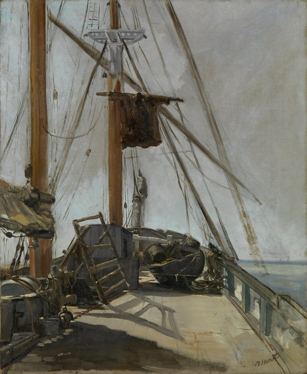 O convés de navios de Édouard Manet