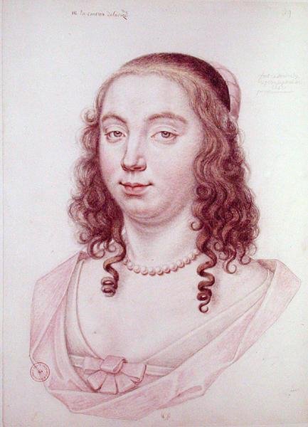 Henriette de Coligny (1618-1773) Condessa de La Suze, 1642 de Daniel Dumonstier or Dumoustier