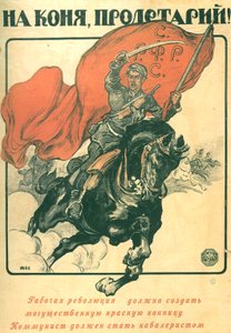 A cavalo, proletário! Poster, 1918