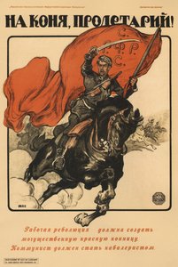 A cavalo, proletário! Poster, 1918