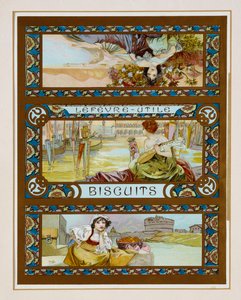 Publicidade em pôsteres "Lefevre-Utile" cookies, c.1910