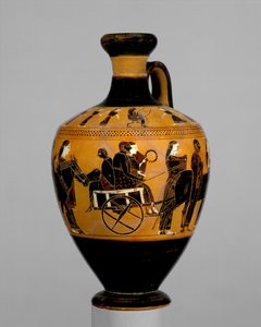 Terracotta lekythos, c.550-530 aC (terracota)