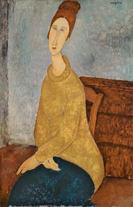 Jeanne Hebuterne em um jumper amarelo, 1918-19