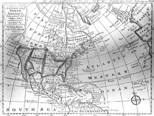 Mapa da América do Norte, 1747