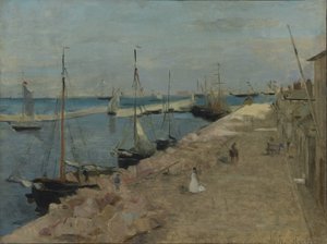 O porto em Cherbourg, 1871