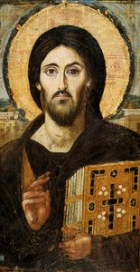 Christ Pantocrator (encáustica no painel)