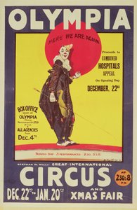 Cartaz do circo de Bertram Mills, 1922