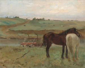 Cavalos em um prado, 1871