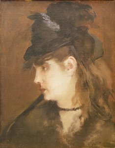 Berthe Morisot em um chapéu preto