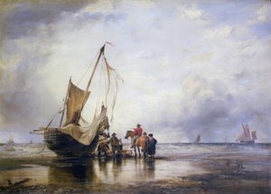 Hog Boat nas areias, Brighton