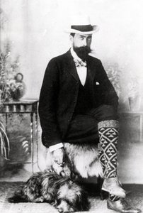 Adrian Hope com Robbie, c. 1880-1900