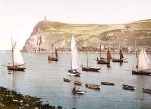 Bradda Head, Ilha de Man (foto colorida à mão)