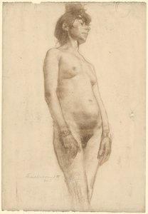 Mulher nua em pé, 1885.