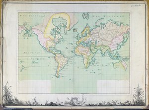 Mapa do mundo, 1780