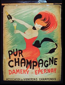 Cartaz publicitário Pur Champagne, de Damery, Epernay